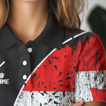 Personalized Black Camo Golf Polo Shirts For Women Custom Canadian Flag patriotic golf shirts outfit NQS9699