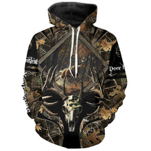 Load image into Gallery viewer, Deer Hunting Skull Camo Reaper Customize Name 3D All Over Printed Shirts Personalized gift NQS721