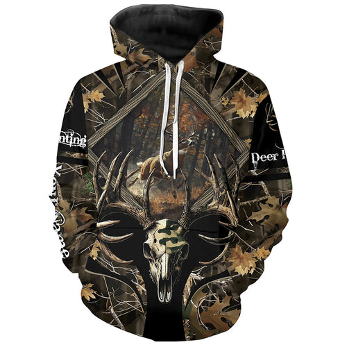 Deer Hunting Skull Camo Reaper Customize Name 3D All Over Printed Shirts Personalized gift NQS721