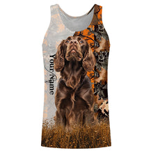 Load image into Gallery viewer, Boykin spaniel dog hunting orange camo Custom Name Full Printing Shirts, Boykin spaniel Hunting Gifts NQS4138