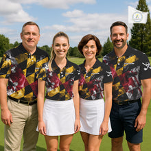Load image into Gallery viewer, Smoke Maryland Flag Black Golf Polo shirts for Men Custom patriotic Team Mens Golf Outfit NQS11467