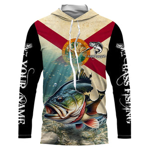 Florida bass fishing Custom Name UV protection fishing jersey, custom fishing apparel NQS3063