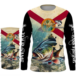 Florida bass fishing Custom Name UV protection fishing jersey, custom fishing apparel NQS3063