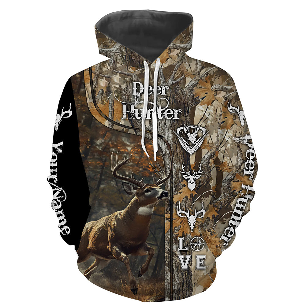 Deer Hunter big game hunting camo Custom Name 3D All over print hunting shirts NQS730