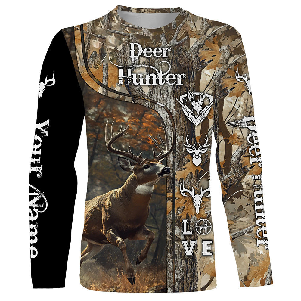 Deer Hunter big game hunting camo Custom Name 3D All over print hunting shirts NQS730