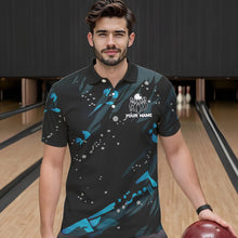 Load image into Gallery viewer, Personalized Blue Camo Bowling Team Shirts For Men Custom Bowling Team jerseys, Gifts For Bowler NQS9718