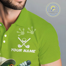 Load image into Gallery viewer, Funny Frog Golf polo shirt for men Custom Green mens golf top, personalized golf gifts NQS11280