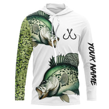 Load image into Gallery viewer, Crappie Fishing green scales Custom long sleeve Fishing Shirts, personalized Fishing jerseys NQS4982