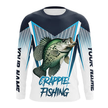 Load image into Gallery viewer, Personalized Crappie fishing 3D All Over Printed Long Sleeve Shirts, Crappie Tournament Fishing Jersey NQS7666