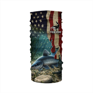 Catfish Fishing American Flag Patriotic Custom Long sleeve fishing shirt, personalized fishing gift NQS484