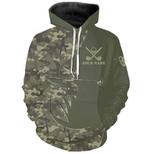 Load image into Gallery viewer, Green Camo Golf Hoodies Custom golf attire for men women, personalized golfer gifts NQS8537