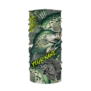 Personalized Crappie Fishing jerseys, Crappie green scales long sleeve fishing shirts uv protection NQS3654