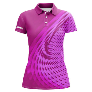 Womens golf polo shirts custom pink pattern sport female golf attire, personalized golf gifts NQS8121