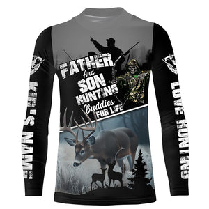 Father and Son Hunting Buddies For Life Deer Hunting bow hunter Grim Reaper Custom Name hunting apparel NQS744