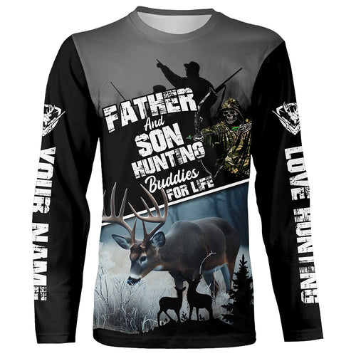 Father and Son Hunting Buddies For Life Deer Hunting bow hunter Grim Reaper Custom Name hunting apparel NQS744