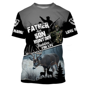 Father and Son Hunting Buddies For Life Deer Hunting bow hunter Grim Reaper Custom Name hunting apparel NQS744