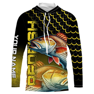 Redfish puppy drum fishing custom Performance Long Sleeve UV protection shirt NQS1040