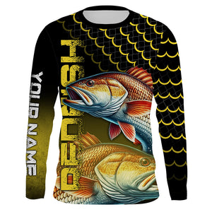 Redfish puppy drum fishing custom Performance Long Sleeve UV protection shirt NQS1040