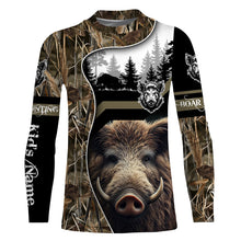 Load image into Gallery viewer, Wild Boar Hunting Camo Customize Name 3D All Over Printed Shirts Personalized Hunting gifts NQS635