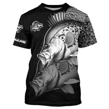 Load image into Gallery viewer, Black Crappie performance Fishing Shirts Custom Crappie Fishing Long Sleeve Tournament Fishing Shirts NQS7678