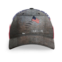 Load image into Gallery viewer, American flag golf clubs custom name patriotic golf hats for mens, women, personalized golf gifts NQS7685