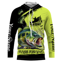 Load image into Gallery viewer, Largemouth Bass fishing Custom Name performance long sleeve fishing shirts uv protection bass jerseys NQS3664