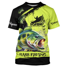 Load image into Gallery viewer, Largemouth Bass fishing Custom Name performance long sleeve fishing shirts uv protection bass jerseys NQS3664