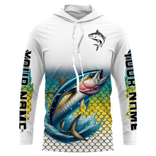 Load image into Gallery viewer, Personalized Tuna Fishing jerseys, Tuna scales UV protection Long Sleeve Performance Fishing Shirts NQS6016