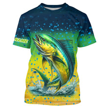 Load image into Gallery viewer, Personalized Mahi mahi Fishing jersey, Dorado scales UV protection performance saltwater fishing shirt NQS6017