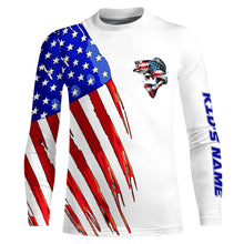 Load image into Gallery viewer, Bass Fishing American flag patriotic fishing Customized patriotic Fishing Clothing NQS2425