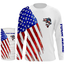 Load image into Gallery viewer, Bass Fishing American flag patriotic fishing Customized patriotic Fishing Clothing NQS2425