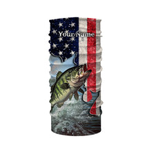 Load image into Gallery viewer, American Bass fishing US flag UV protection Custom long sleeves fishing shirt NQS2715