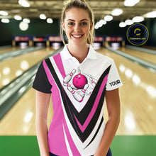 Load image into Gallery viewer, Custom Funny Bowling shirts for Women I'm not swearing, I'm using my bowling words Pink bowl shirts NQS11547