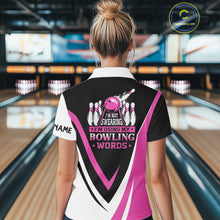 Load image into Gallery viewer, Custom Funny Bowling shirts for Women I'm not swearing, I'm using my bowling words Pink bowl shirts NQS11547