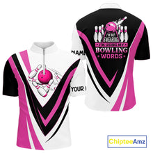 Load image into Gallery viewer, Custom Funny Bowling shirts for men I'm not swearing, I'm using my bowling words Pink bowl shirts NQS11547