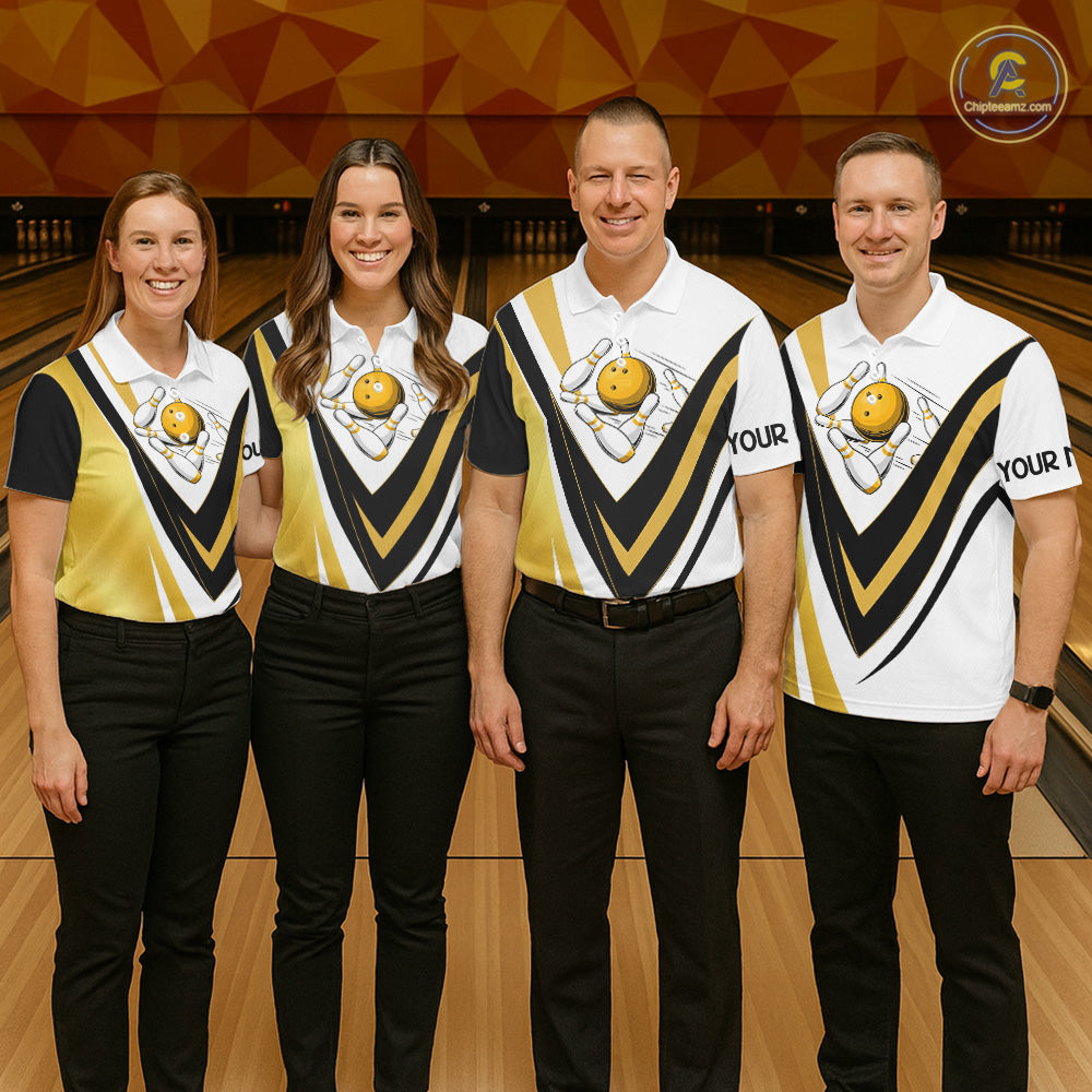 Custom Funny Bowling shirts for Women I'm not swearing, I'm using my bowling words Gold bowl shirts NQS11548