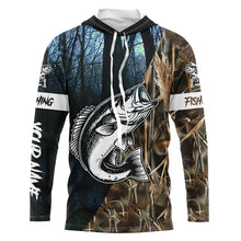 Load image into Gallery viewer, Largemouth Bass Fishing Camo Custom UV Protection Long sleeve fishing shirts Personalized Fishing Gift NQS394