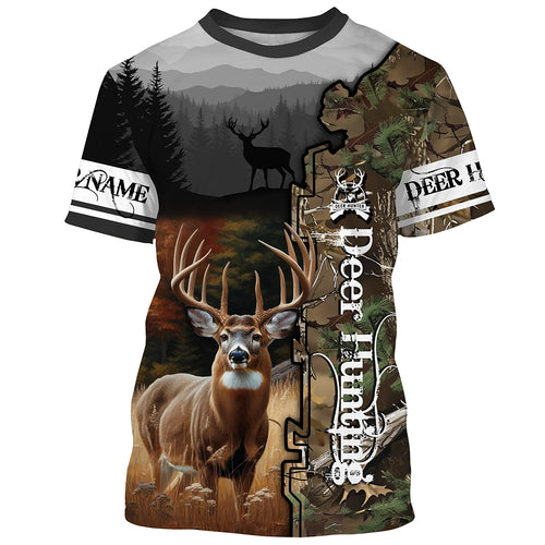 Deer hunting Customize Name 3D All Over Printed Shirts Personalized gift For Hunter Hunting Lovers NQS653