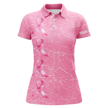 Breast Cancer Awareness golf shirts custom Women golf polo shirt, pink ribbon golf shirts NQS7711