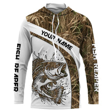 Load image into Gallery viewer, Largemouth Bass Fishing Tattoo camouflage UV protection Custom name long sleeves fishing apparel jersey NQS764