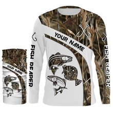 Load image into Gallery viewer, Beautiful Texas Slam Fishing Camo Redfish, Speckled Trout, Flounder Custom long sleeve Fishing Shirts NQS765