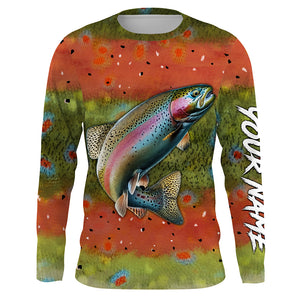 Rainbow trout scales fishing jerseys custom performance Long Sleeve tournament fishing shirts NQS6730