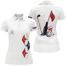 Load image into Gallery viewer, Funny Womens golf polo shirt custom vintage golf and wine golf clubs team polo shirts NQS5356