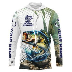 Largemouth Bass Fishing custom performance Long Sleeve tournament fishing shirts, Bass Fishing Jerseys NQS8163