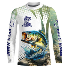 Load image into Gallery viewer, Largemouth Bass Fishing custom performance Long Sleeve tournament fishing shirts, Bass Fishing Jerseys NQS8163