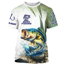 Load image into Gallery viewer, Largemouth Bass Fishing custom performance Long Sleeve tournament fishing shirts, Bass Fishing Jerseys NQS8163