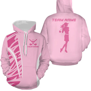 Pink golf Hoodies custom golf costumes for men, women, cool golf apparel NQS8389