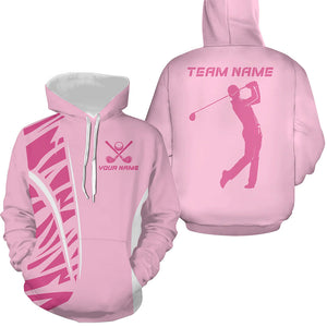 Pink golf Hoodies custom golf costumes for men, women, cool golf apparel NQS8389