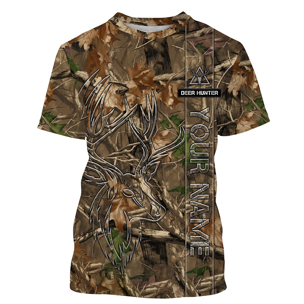 Deer Hunting tree camo Customize Name 3D All Over Printed Shirts Personalized Hunting gifts NQS2436