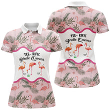 Load image into Gallery viewer, Funny pink flamingo shirt womens golf polo custom name tee-rific birdie queens Flamingo pattern golf NQS6066